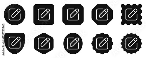 Editable edit text, type new, compose vector icon. Part of a big icon set family. Perfect for web and app interfaces, presentations, infographics, etc
