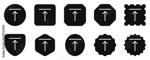 Editable top alignment vector icon. Part of a big icon set family. Perfect for web and app interfaces, presentations, infographics, etc