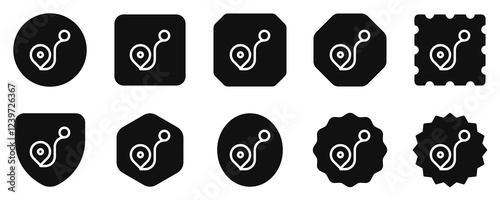 Editable route tracker vector icon. Part of a big icon set family. Perfect for web and app interfaces, presentations, infographics, etc