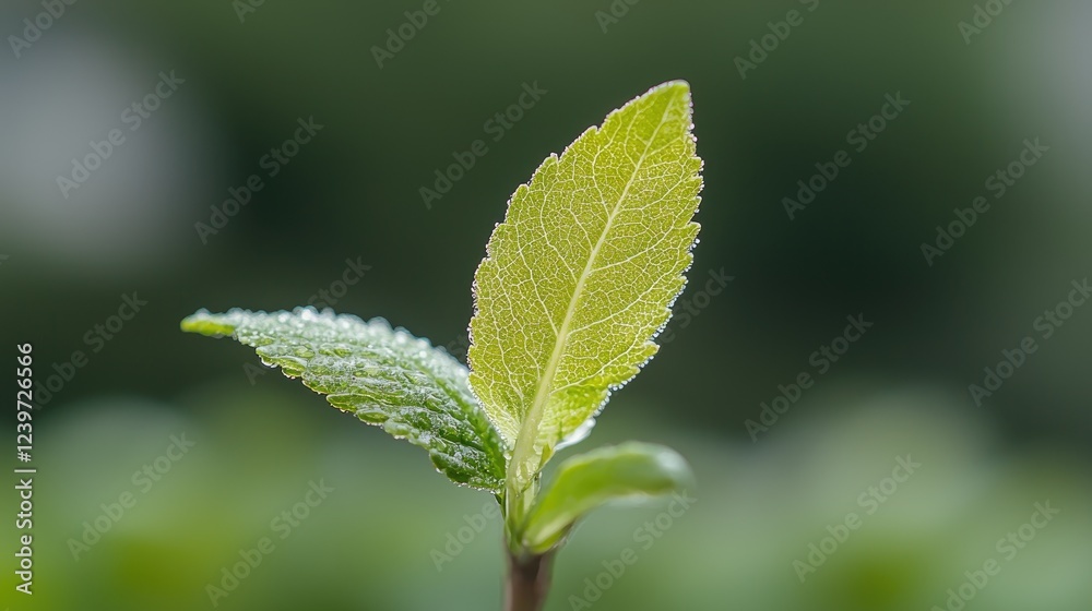 New sprout, green leaves, garden, blurred background, nature New sprout, green leaves, garden, blurred background, nature