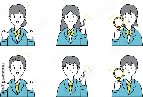 シンプルで使いやすい学生のイラスト素材
