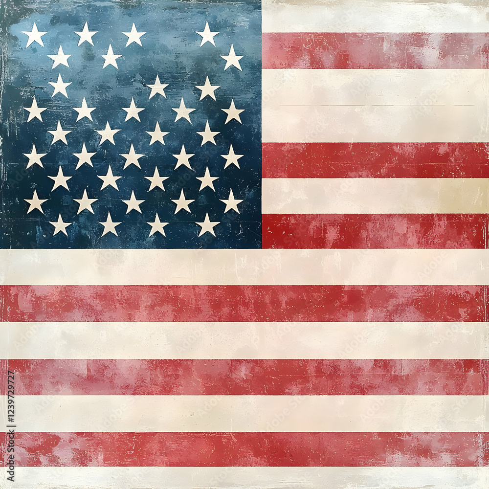 Naklejka premium American flag background celebration firework on Happy independence day of USA America 4th July