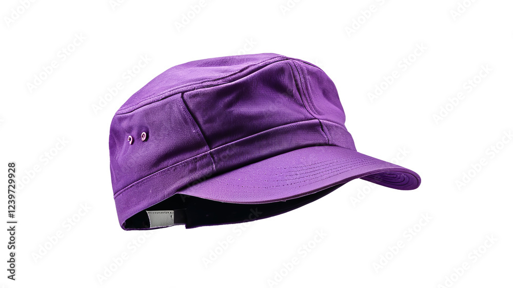 Purple Military Cap Hat Style Fashion Accessory Purple Military Cap Hat Style Fashion Accessory