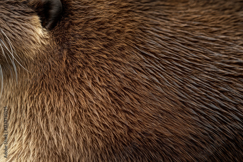 Wallpaper Mural Detailed otter fur with soft and dense brown hairs in a close-up view Torontodigital.ca