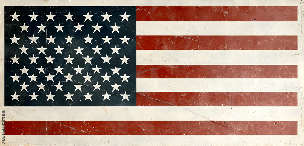 Naklejka premium Happy independence day of USA America with American flag background celebration tine