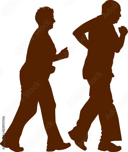 old couple silhouette for love forefer