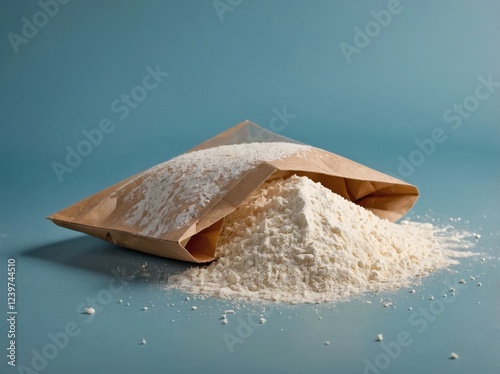 Flour Bag Against a Soft Pastel Background photo