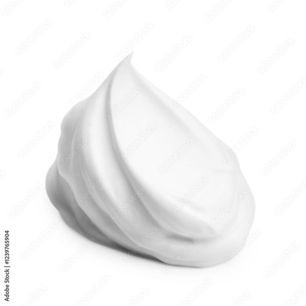Sample of fluffy foam isolated on white Sample of fluffy foam isolated on white