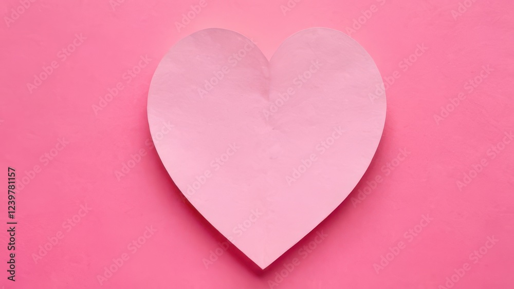 pink paper heart on wooden background pink paper heart on wooden background