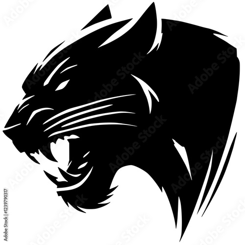 Wallpaper Mural Black panther portrait silhouette Torontodigital.ca