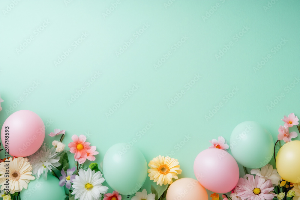 easter eggs on green background easter eggs on green background