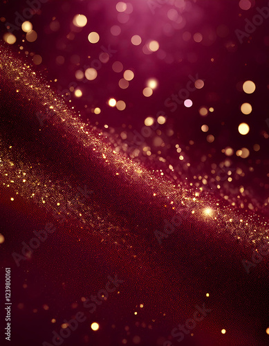 Deep burgundy background with gold sparkles that feels potent and feminine