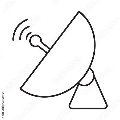 Satellite dish icon vector art illustration.