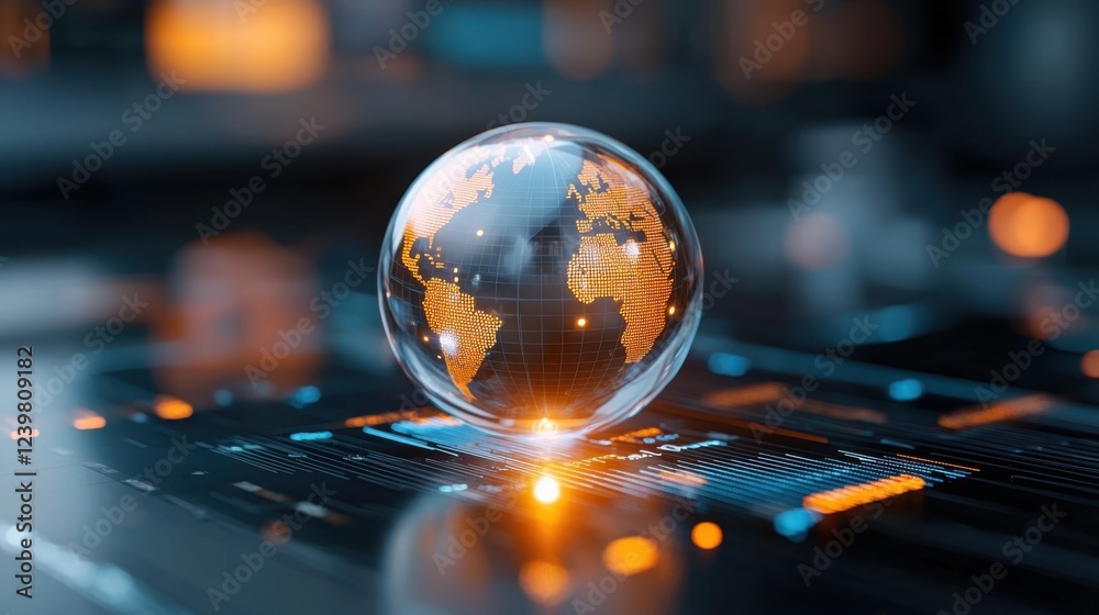 Glowing Crystal Globe with Illuminating Money Trails in Darkness Symbolizing Finance Investment and Global Economic Growth Abstract Concept Background Representing Wealth Success Glowing Crystal Globe with Illuminating Money Trails in Darkness Symbolizing Finance Investment and Global Economic Growth Abstract Concept Background Representing Wealth Success