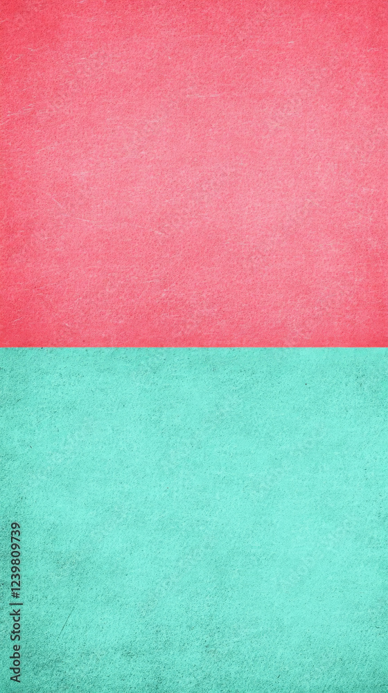 Fototapeta premium Red and teal pastel textured background