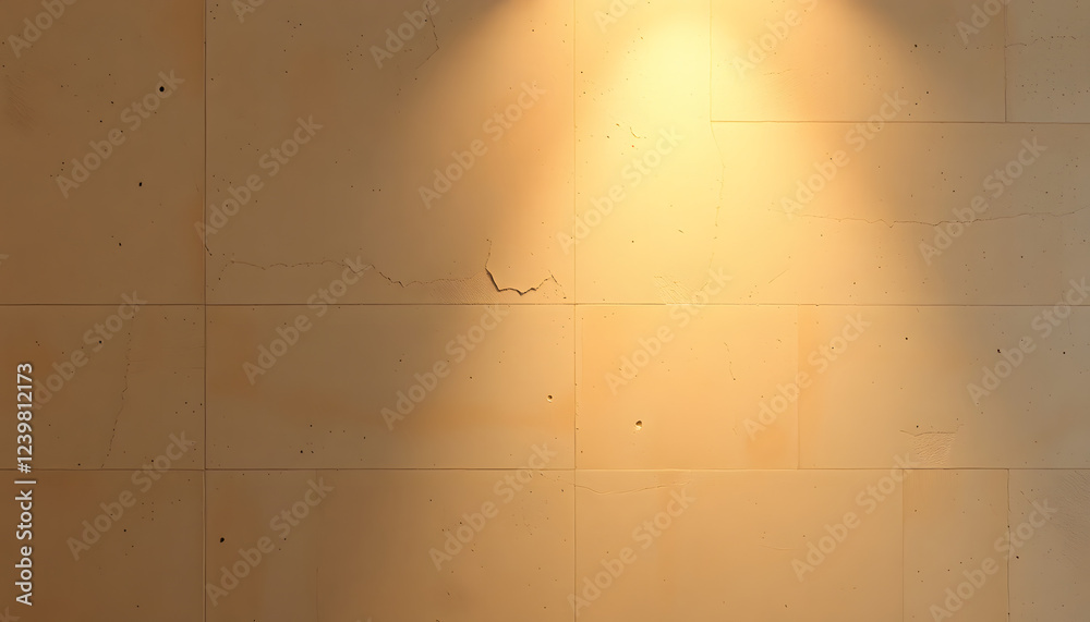 Fototapeta premium Texture of old beige concrete wall for background high resolution ceramic print, glowing neon. isolated with white shades