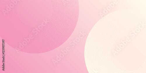 Modern background minimalist pink and yellow gradations circle lines effect vector illustration