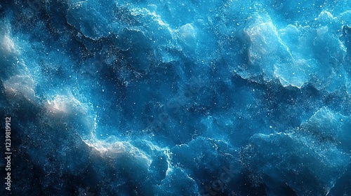 Abstract Blue Ocean Wave Texture Background