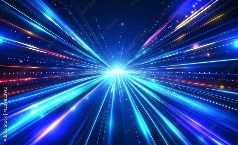 Abstract Neon Light Speed Lines Creating Futuristic Background Abstract Neon Light Speed Lines Creating Futuristic Background