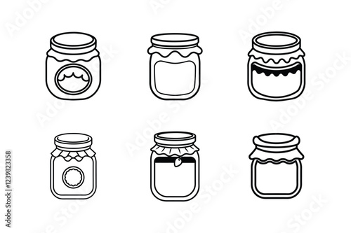jam line art vector illustration