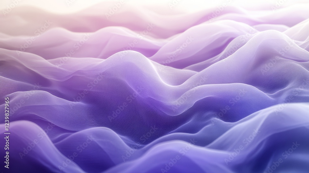 Obraz premium Abstract Purple Waves Flowing Softly