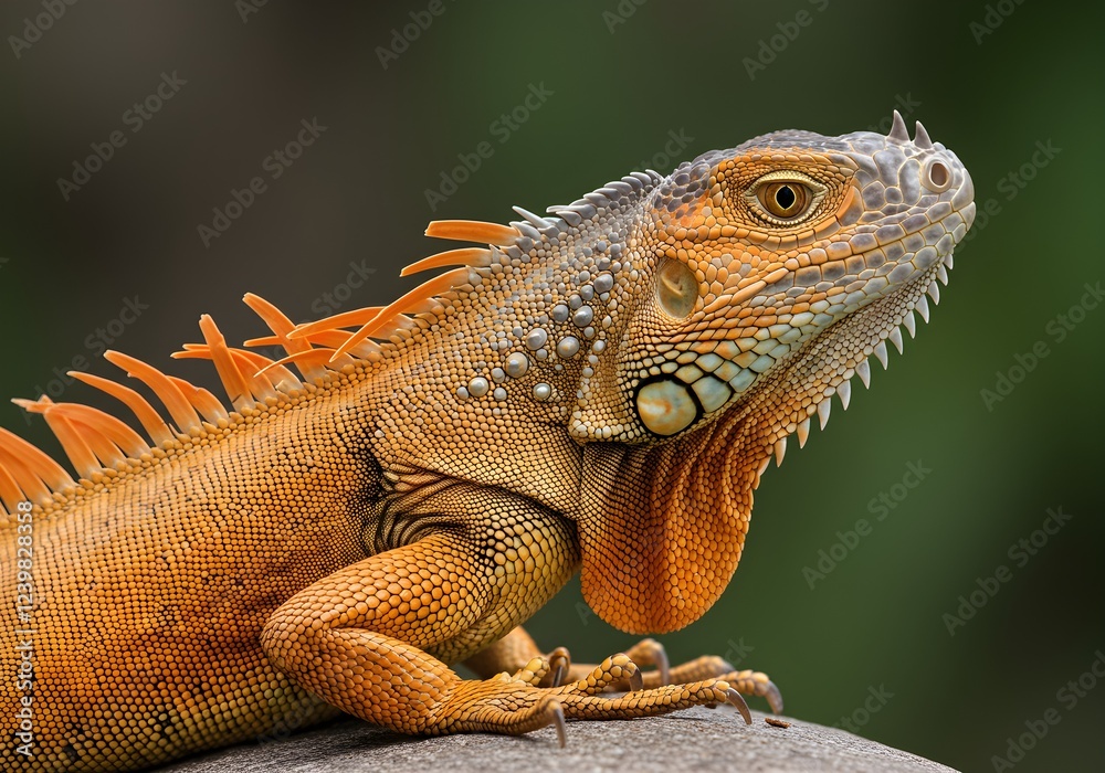 the rare orange vibrant iguana the rare orange vibrant iguana