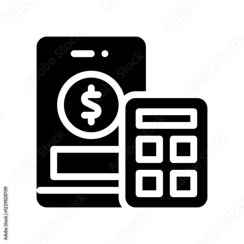 budgeting glyph icon
