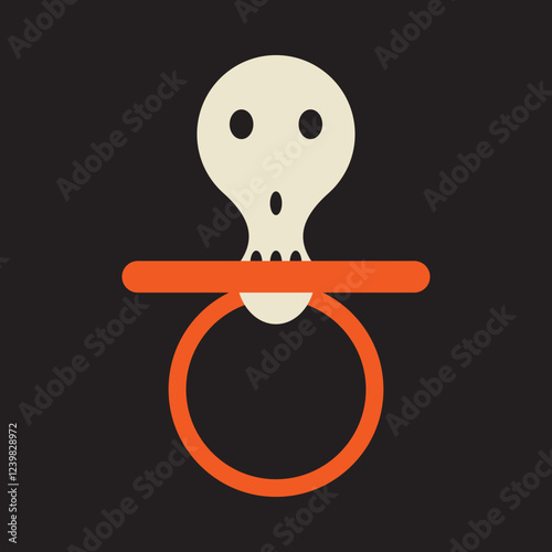 chilling nightmare symbol: pacifier resembling a skull
