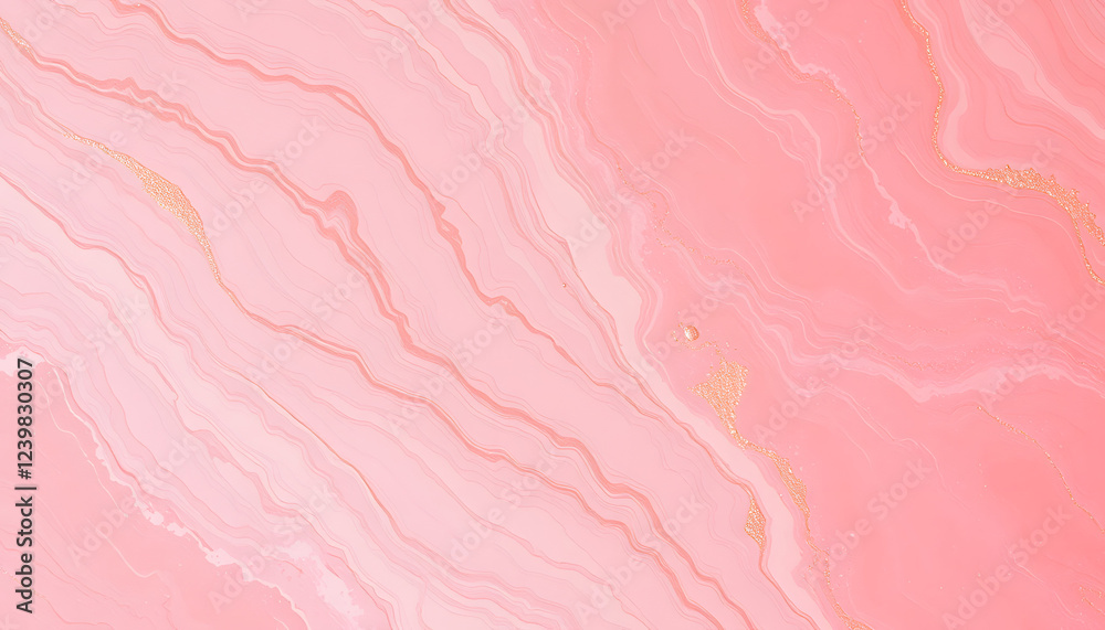 Obraz premium Marbled pink and peach background, magazine photoshoot. isolated with white shades
