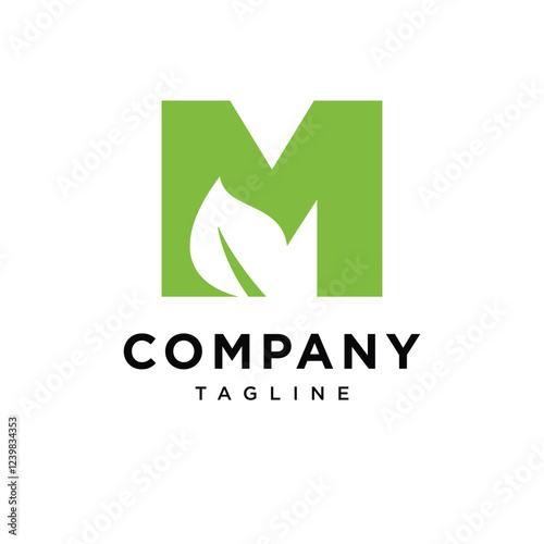 Letter M Nature Leaf Logo Icon Vector