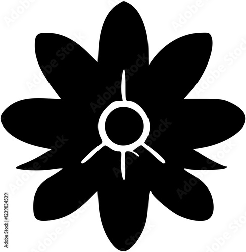단순한 꽃 아이콘 일러스트