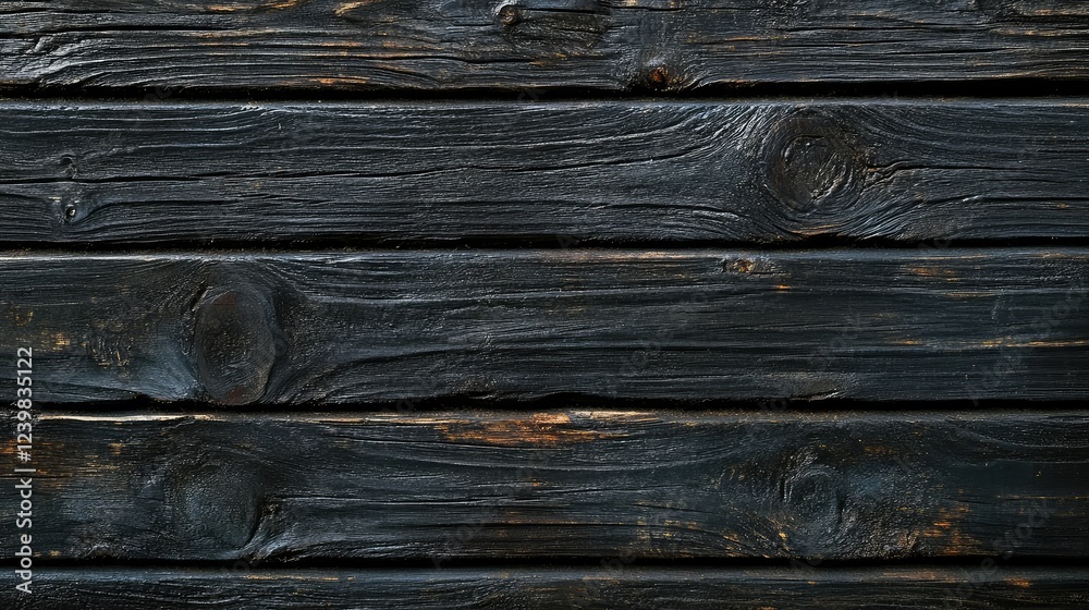 Black Wooden Planks with Textured Surfaces Showcasing Natural Grain and Rustic Charm Ideal for Backgrounds, Interior Design, and Artistic Projects Black Wooden Planks with Textured Surfaces Showcasing Natural Grain and Rustic Charm Ideal for Backgrounds, Interior Design, and Artistic Projects