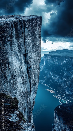Preikestolen: Norway's Pulpit Rock, Dramatic Fjord Cliffscape photo