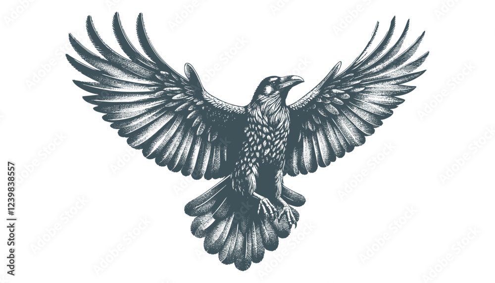 Fototapeta premium crow vector, raven vector