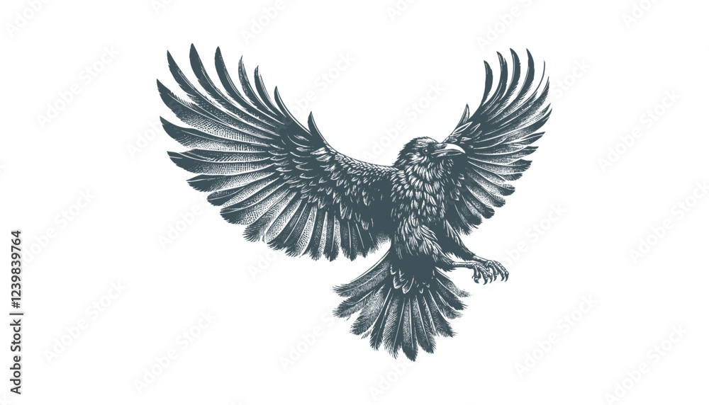 Fototapeta premium crow vector, raven vector