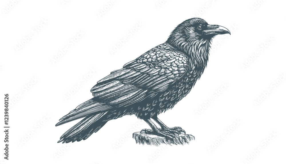 Fototapeta premium crow vector, raven vector