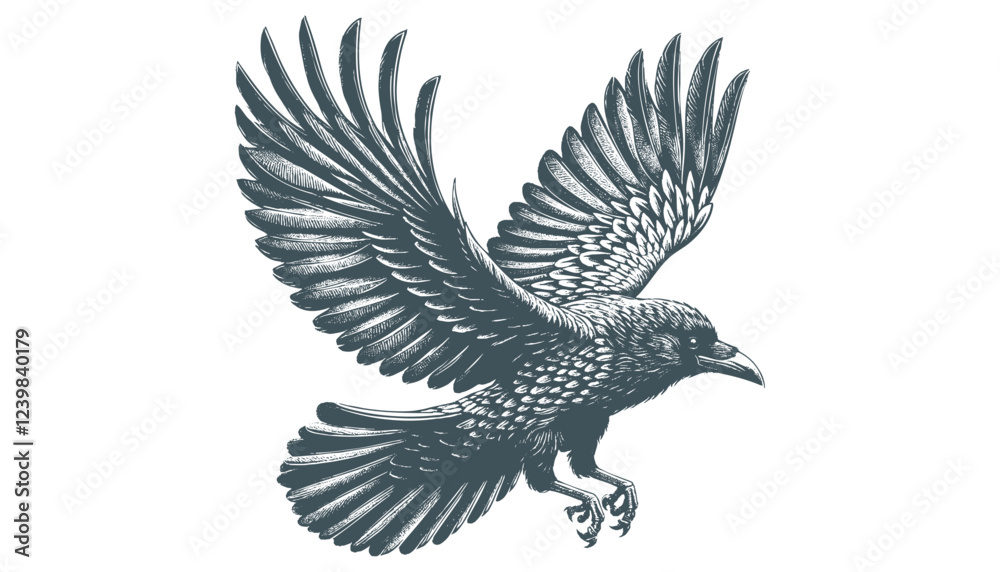 Obraz premium crow vector, raven vector