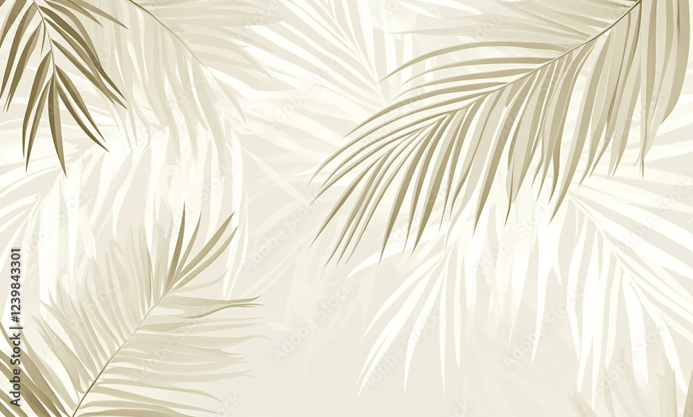 Obraz premium Seamless pattern with tropical leaves