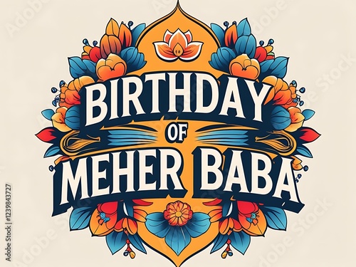 Birthday Of Meher Baba Floral Design Celebration photo