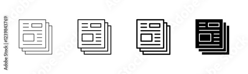 Newspaper icon vector isolated on white background. news paper icon vector