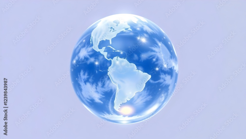 Dreamy Blue Globe, the Conceptual Illustration for Global Themes, Soft Blue Earth with Textured Continents and Clouds,Abstract Earth Globe,Creative Planet Design,Stylized Blue Earth Dreamy Blue Globe, the Conceptual Illustration for Global Themes, Soft Blue Earth with Textured Continents and Clouds,Abstract Earth Globe,Creative Planet Design,Stylized Blue Earth