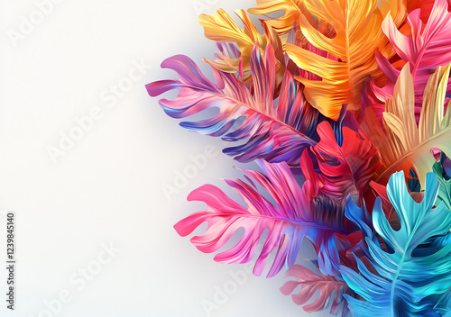 abstract colorful background with flowers