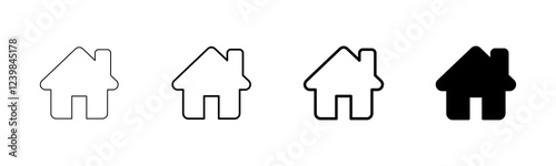 Home icon vector isolated on white background. House vector icon. Address