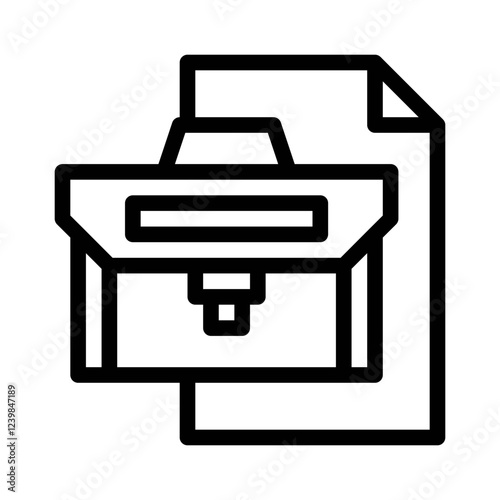 suitcase line icon