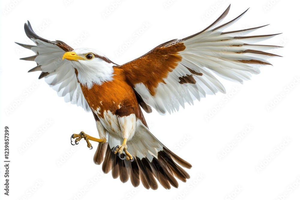 Obraz premium Majestic Brahminy Kite in Flight Wings Spread Wide