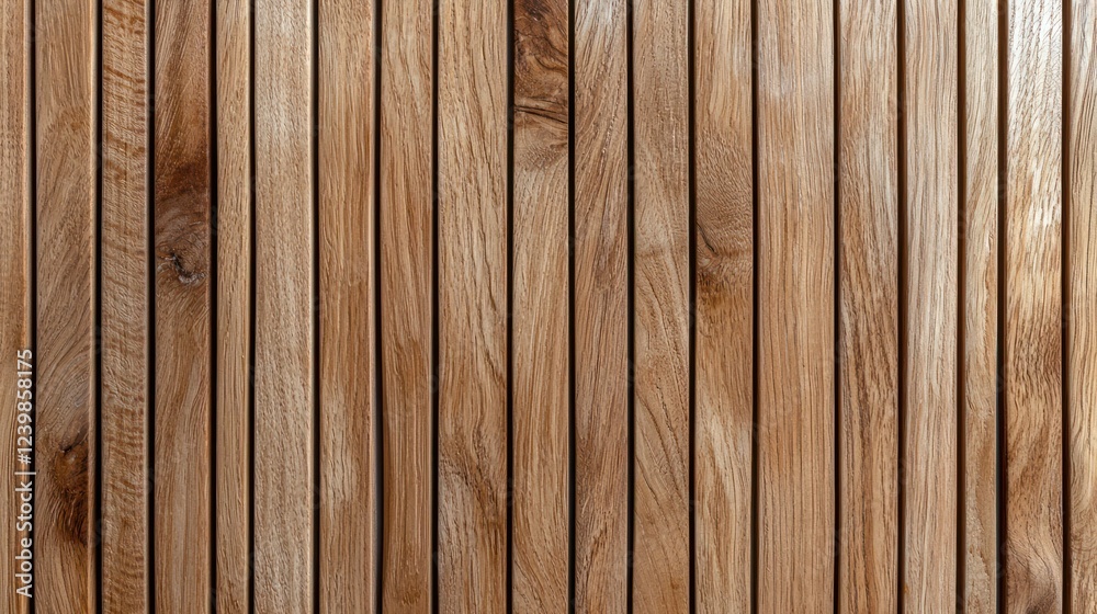 Obraz premium A close-up view of vertical wooden planks with a natural finish.