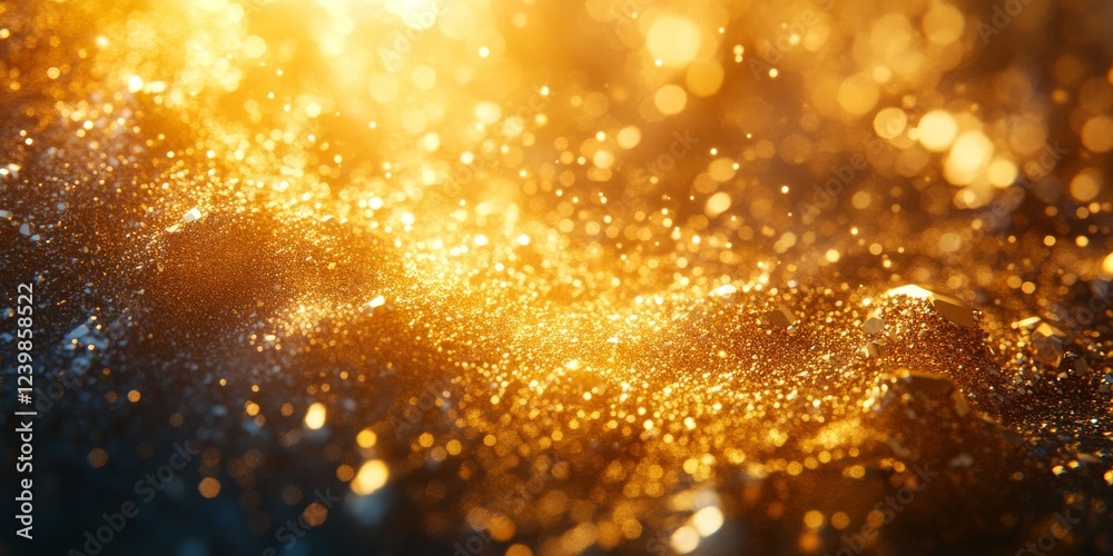 Realistic Golden Investment Background with Sparkling Textures Realistic Golden Investment Background with Sparkling Textures