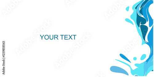 World water day theme background with blank area for text, water theme background for sea, beach, waterboom and other themes
