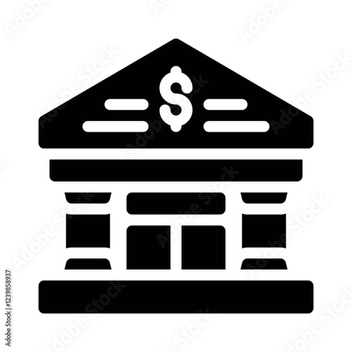 bank glyph icon