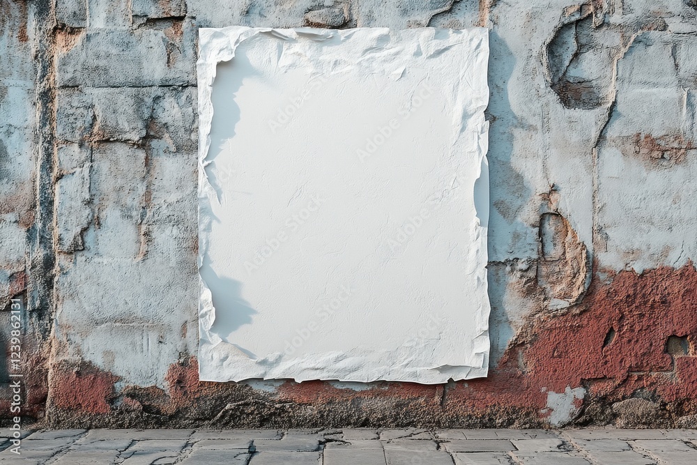 Blank white poster on a textured wall. Ideal for showcasing your designs, announcements, or artwork. Blank white poster on a textured wall. Ideal for showcasing your designs, announcements, or artwork.